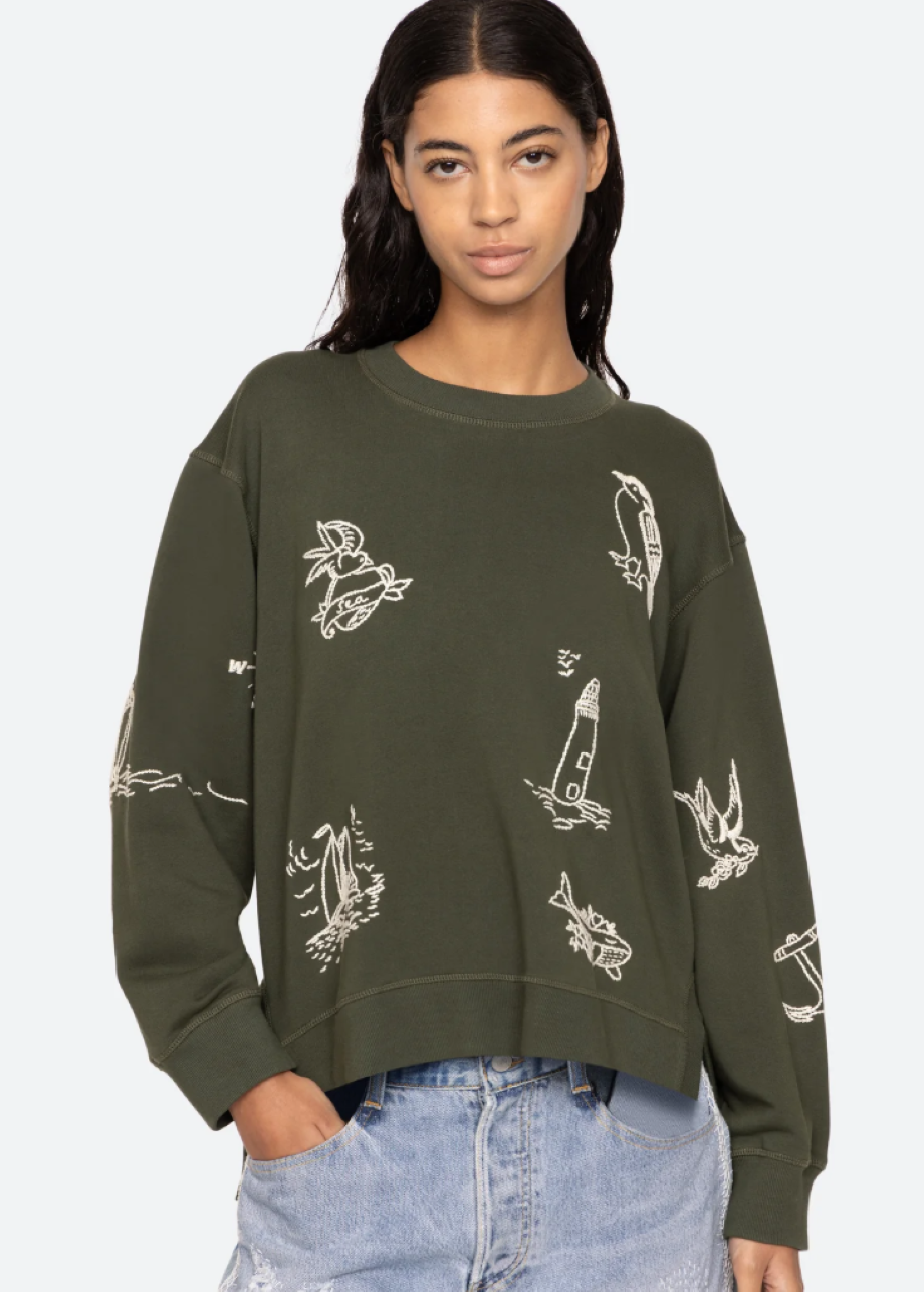 Sea-NY Clyde Sweatshirt - Army