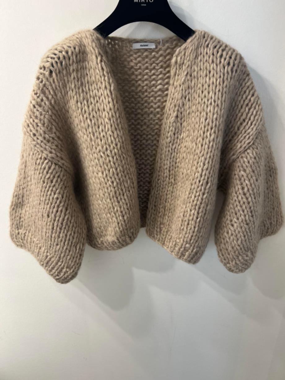 Maiami Alpaca Short Sleeve Cardigan - Blonde