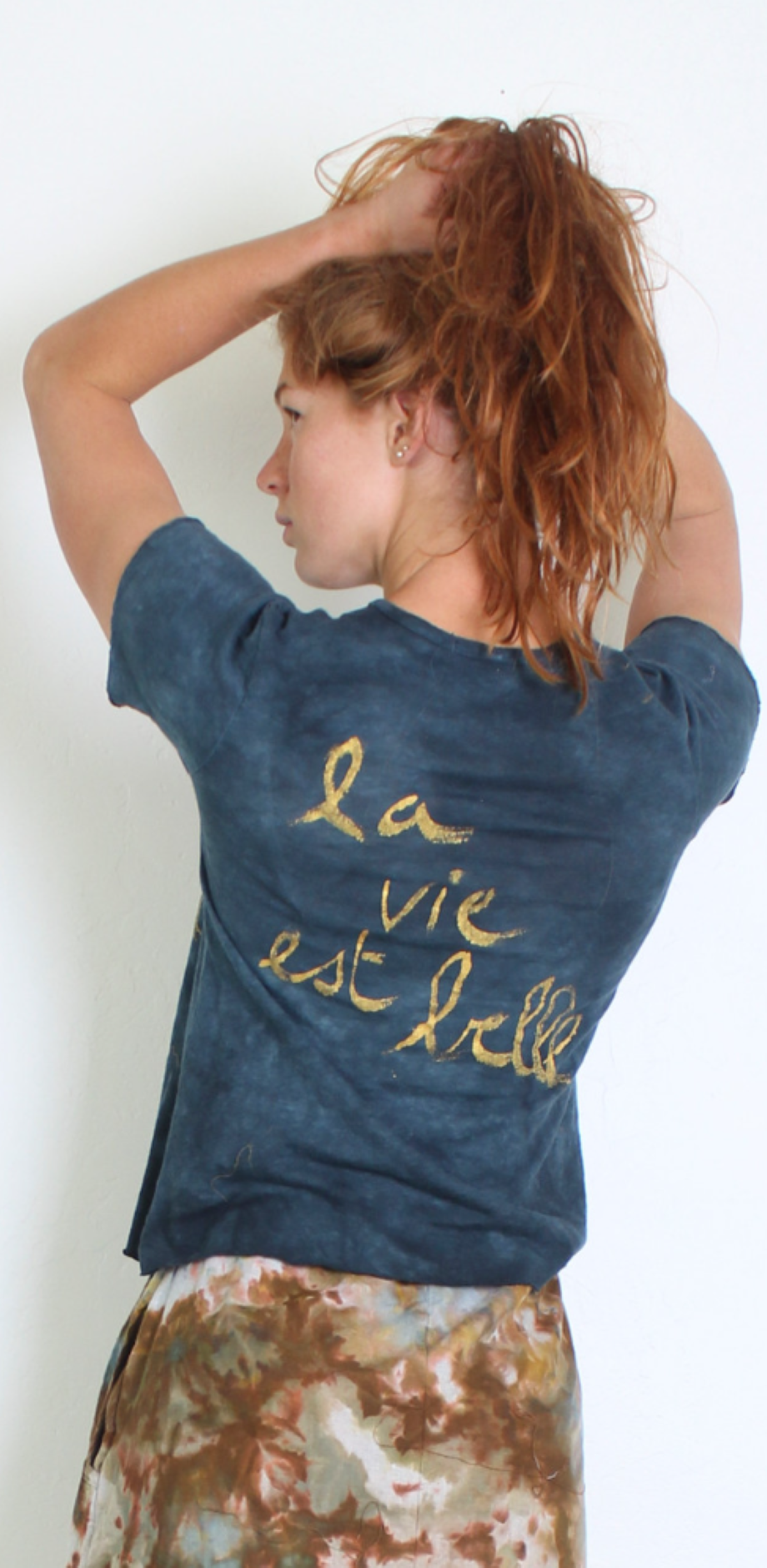 Love Tanjane Hand Painted Short Sleeve Tee - Palm Sea