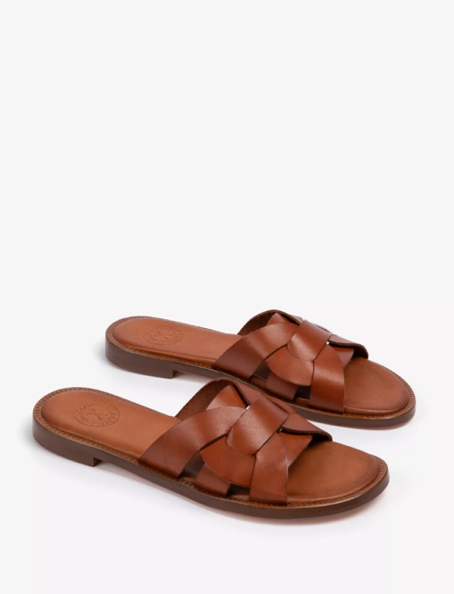 Penelope Chilvers Basque Leather Sandal - Tan