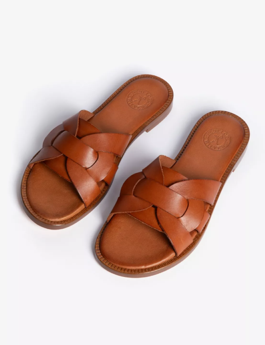 Penelope Chilvers Basque Leather Sandal - Tan