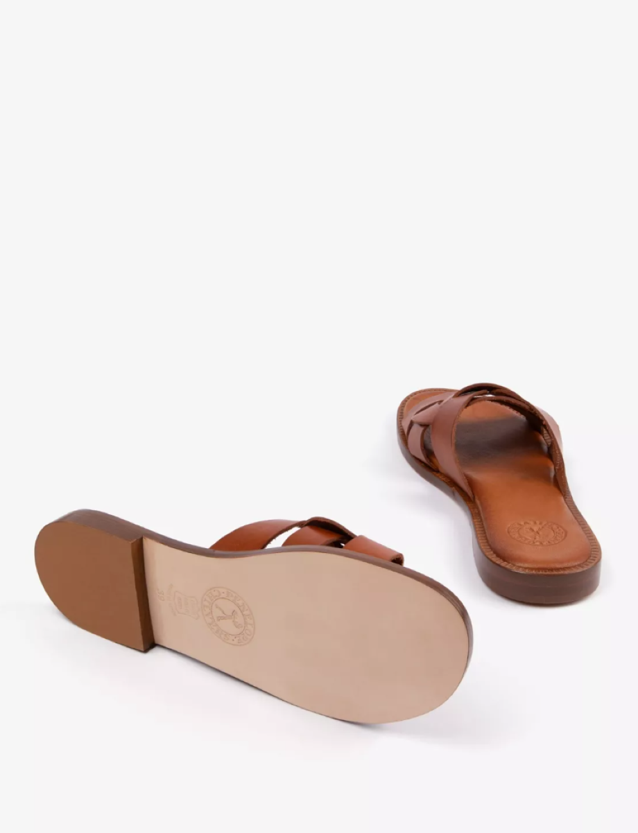 Penelope Chilvers Basque Leather Sandal - Tan