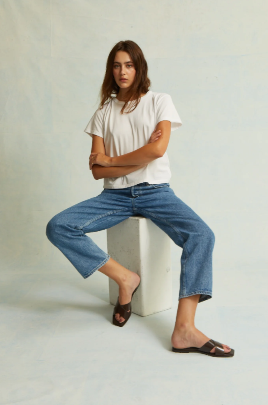 Asher Marielle Boxy Tee - White