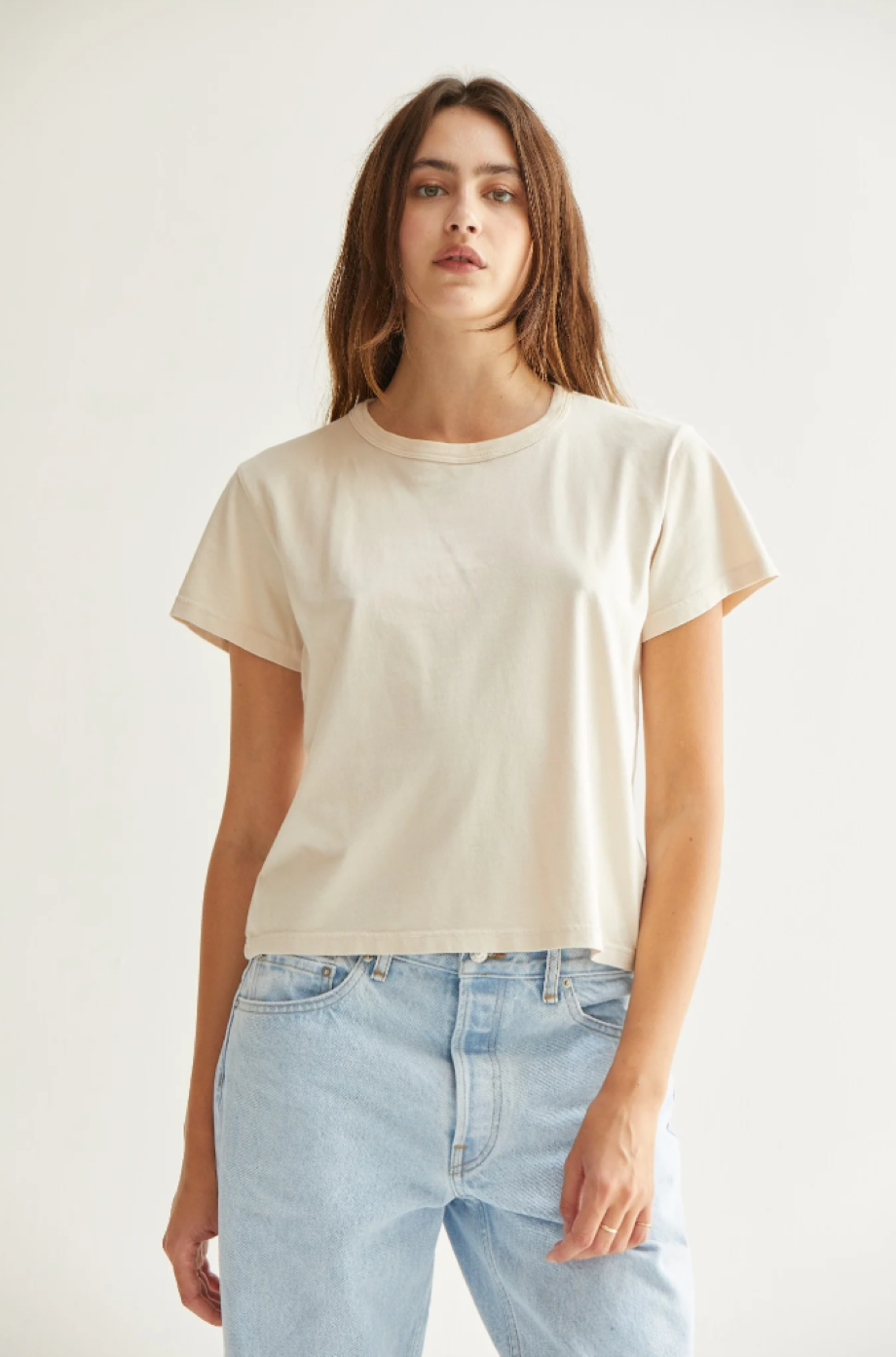 Asher Marielle Boxy Tee - Bone