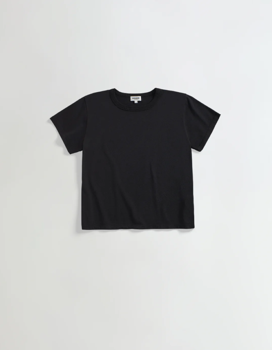 Asher Marielle Boxy Tee - Vintage Black