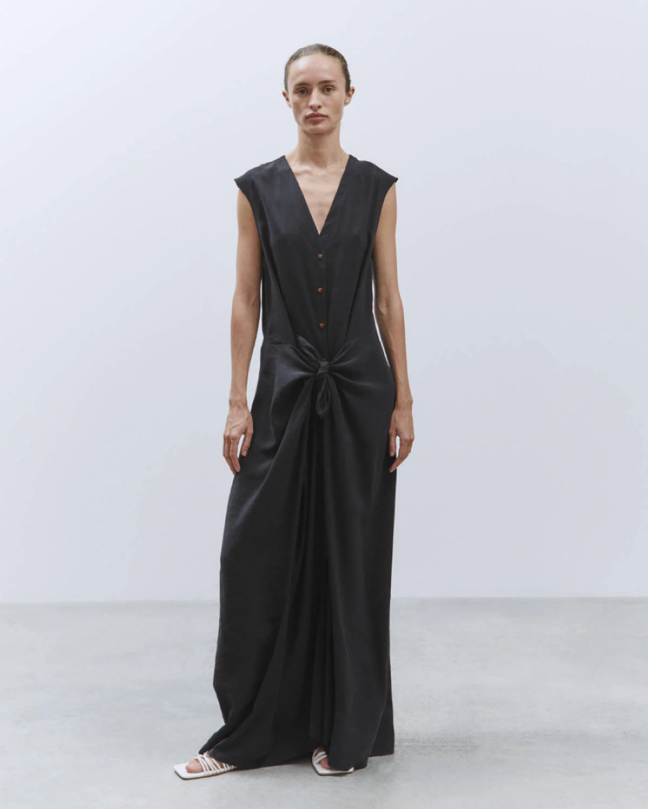 Alysi Fluid Chemisier Dress - Black