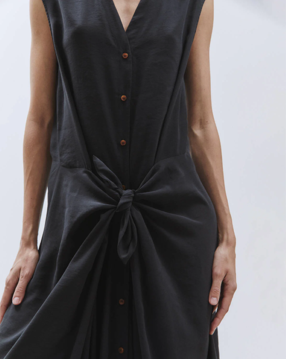 Alysi Fluid Chemisier Dress - Black