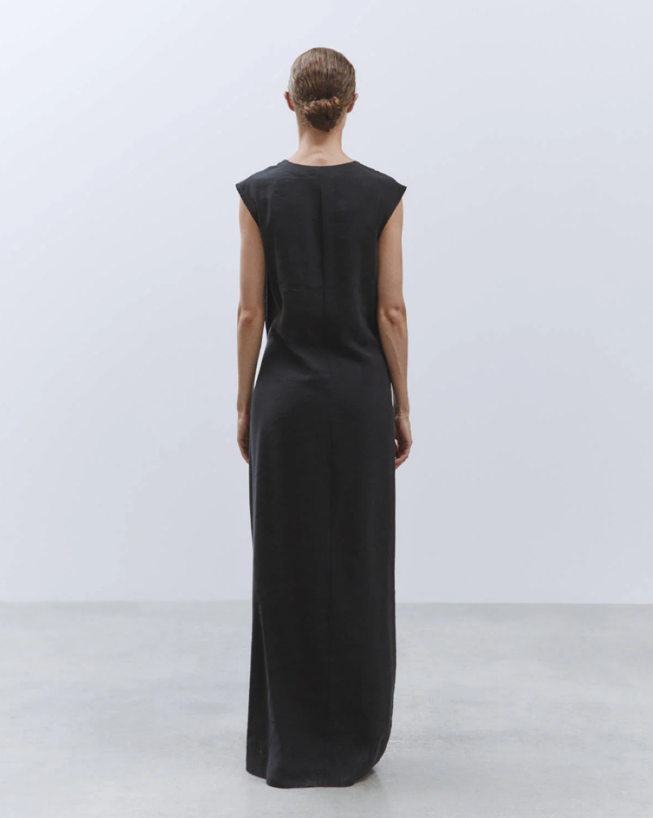 Alysi Fluid Chemisier Dress - Black