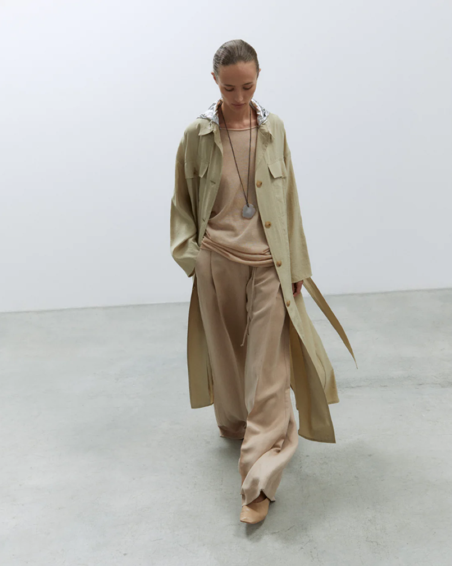 Alysi Pleated Pant - Nude