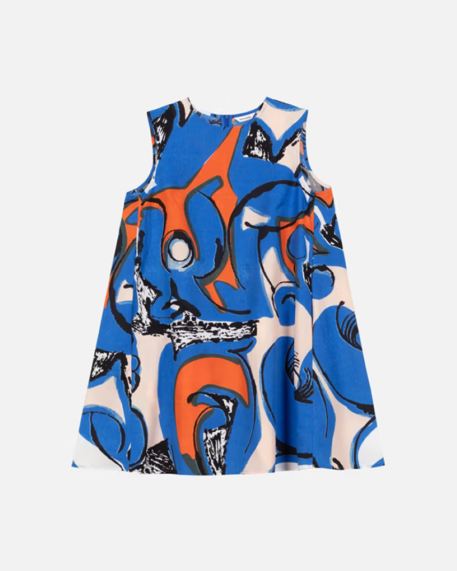Marimekko Anemonet Eldfamn Marimini Dress - Blue