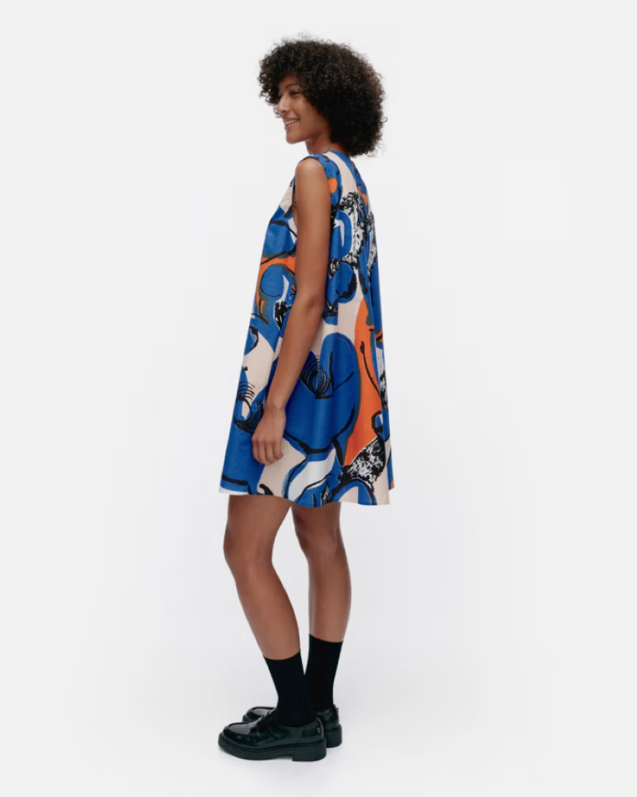 Marimekko Anemonet Eldfamn Marimini Dress - Blue