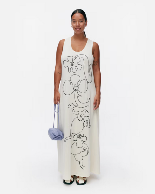 Marimekko Helmi Baluns Dress - White