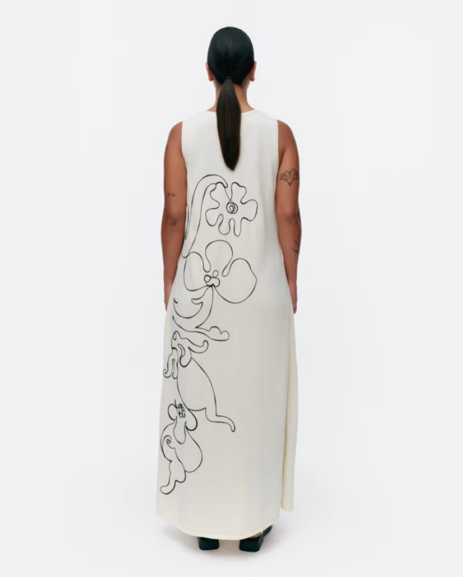 Marimekko Helmi Baluns Dress - White