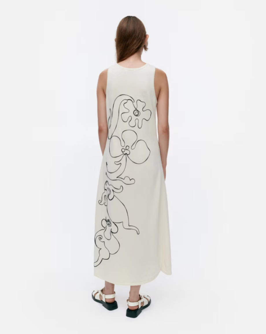 Marimekko Helmi Baluns Dress - White