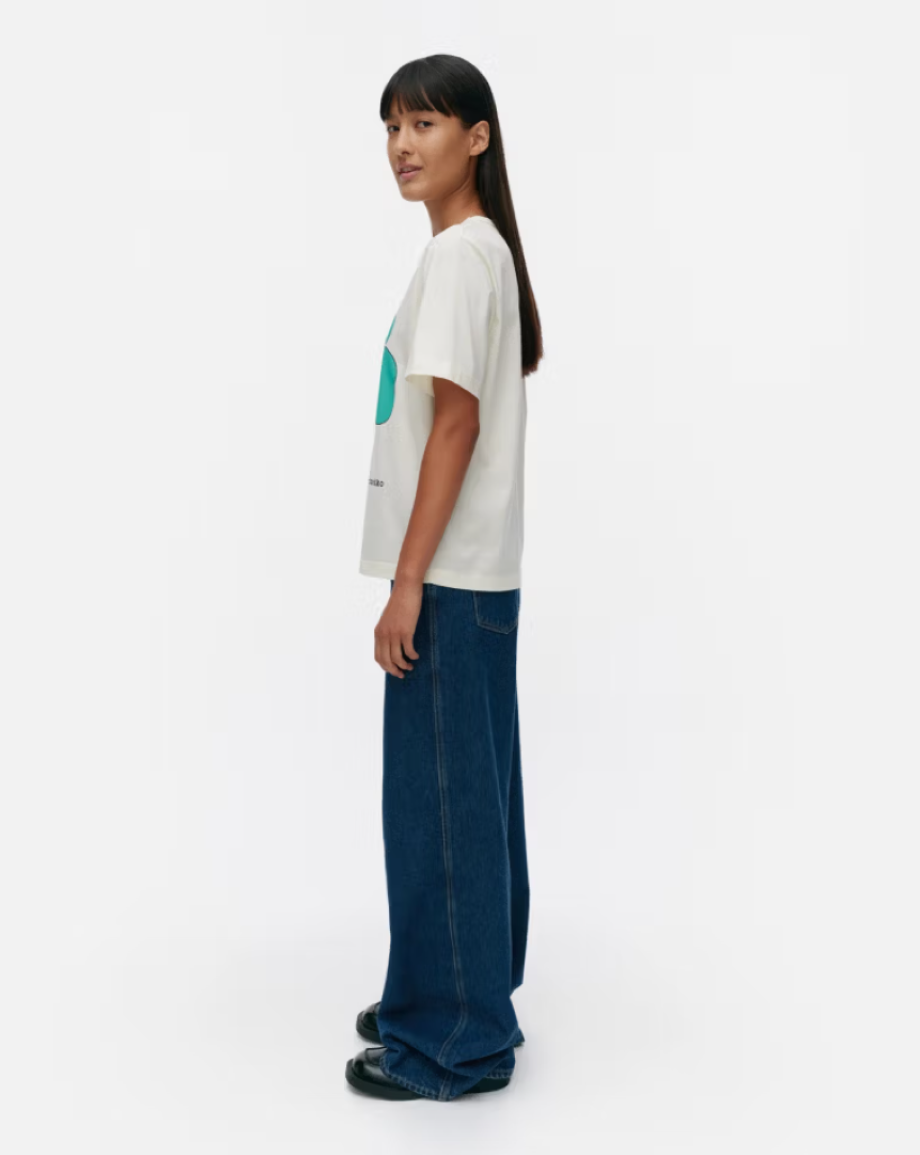 Marimekko Jakso Piirto Unikko Kioski T-Shirt - Turquoise