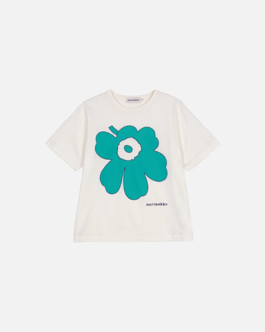 Marimekko Jakso Piirto Unikko Kioski T-Shirt - Turquoise