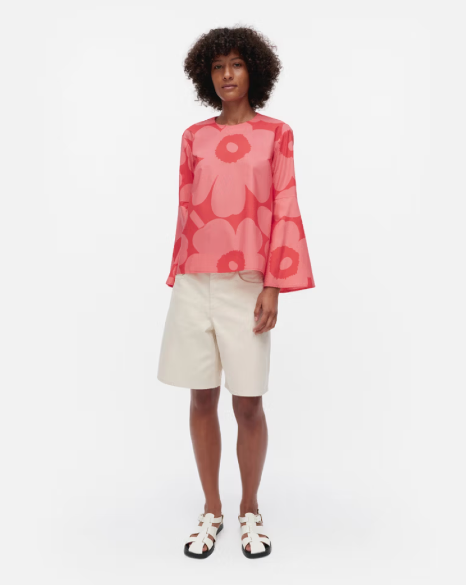 Marimekko Pelargoni Unikko Blouse - Pink