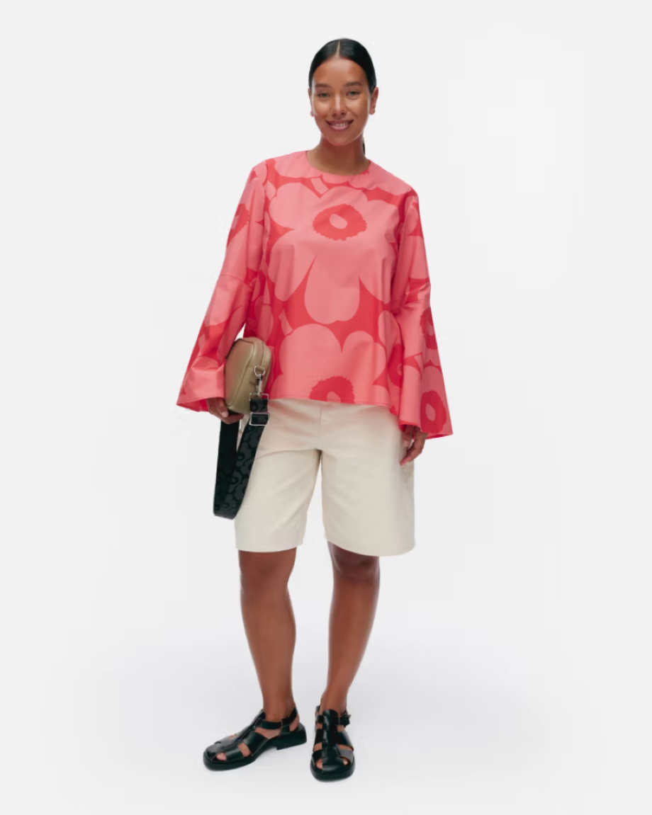 Marimekko Pelargoni Unikko Blouse - Pink