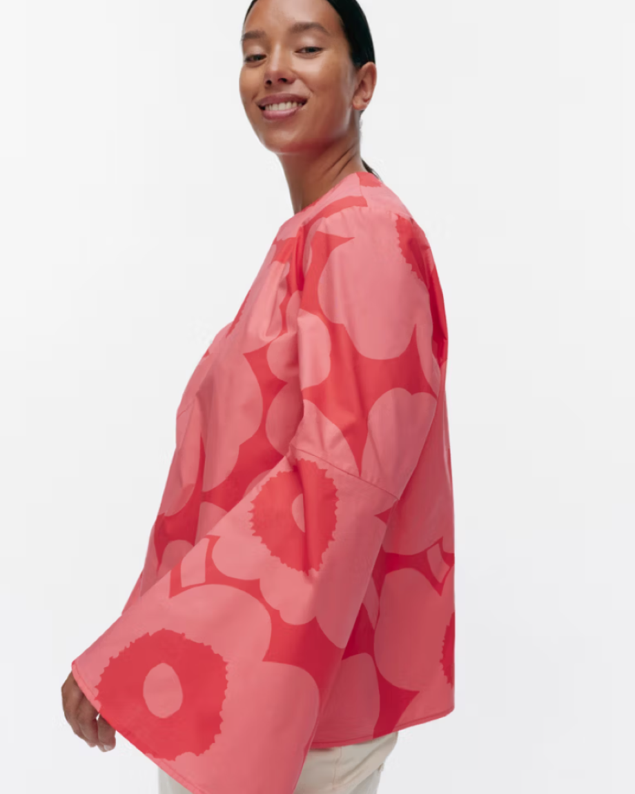 Marimekko Pelargoni Unikko Blouse - Pink