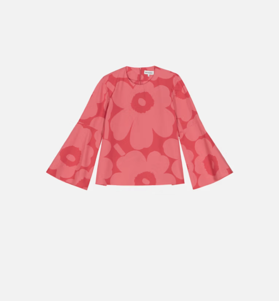 Marimekko Pelargoni Unikko Blouse - Pink