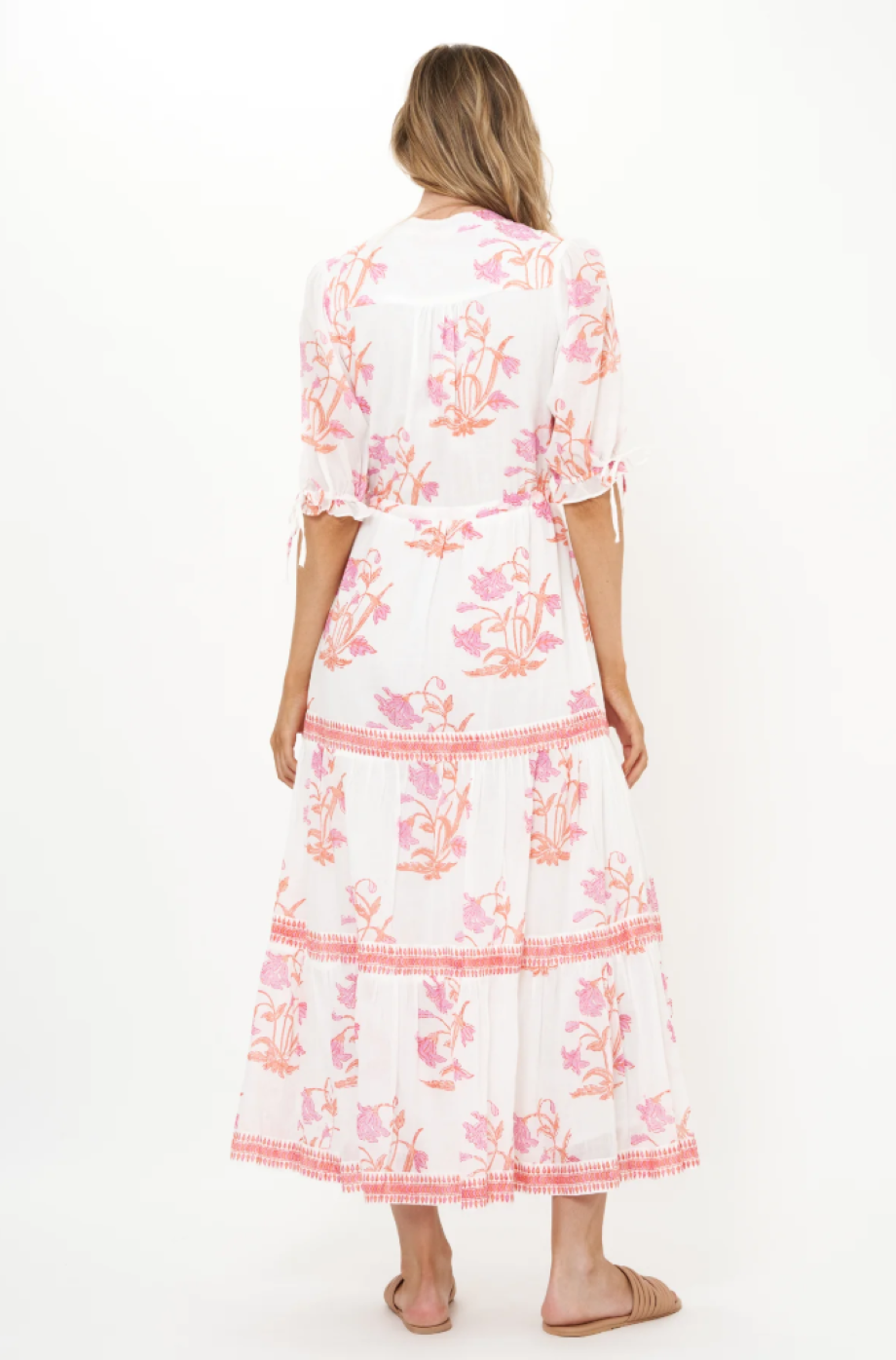 Oliphant Cinched Pintuck Maxi - Ostuni Coral