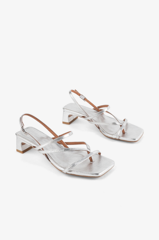 Intentionally Blank Pup Metallic Slingback Thong Sandal - Mercury