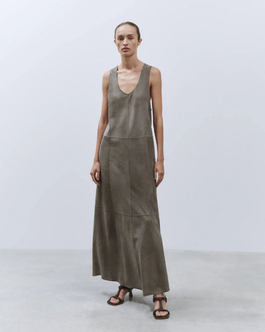 Alysi Suede Dress - Smoke