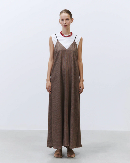 Alysi Long Dress Microstripe - Barolo