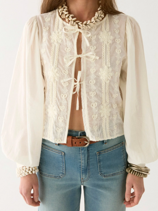 Maison Hotel Ludovica Blouse - Pearl