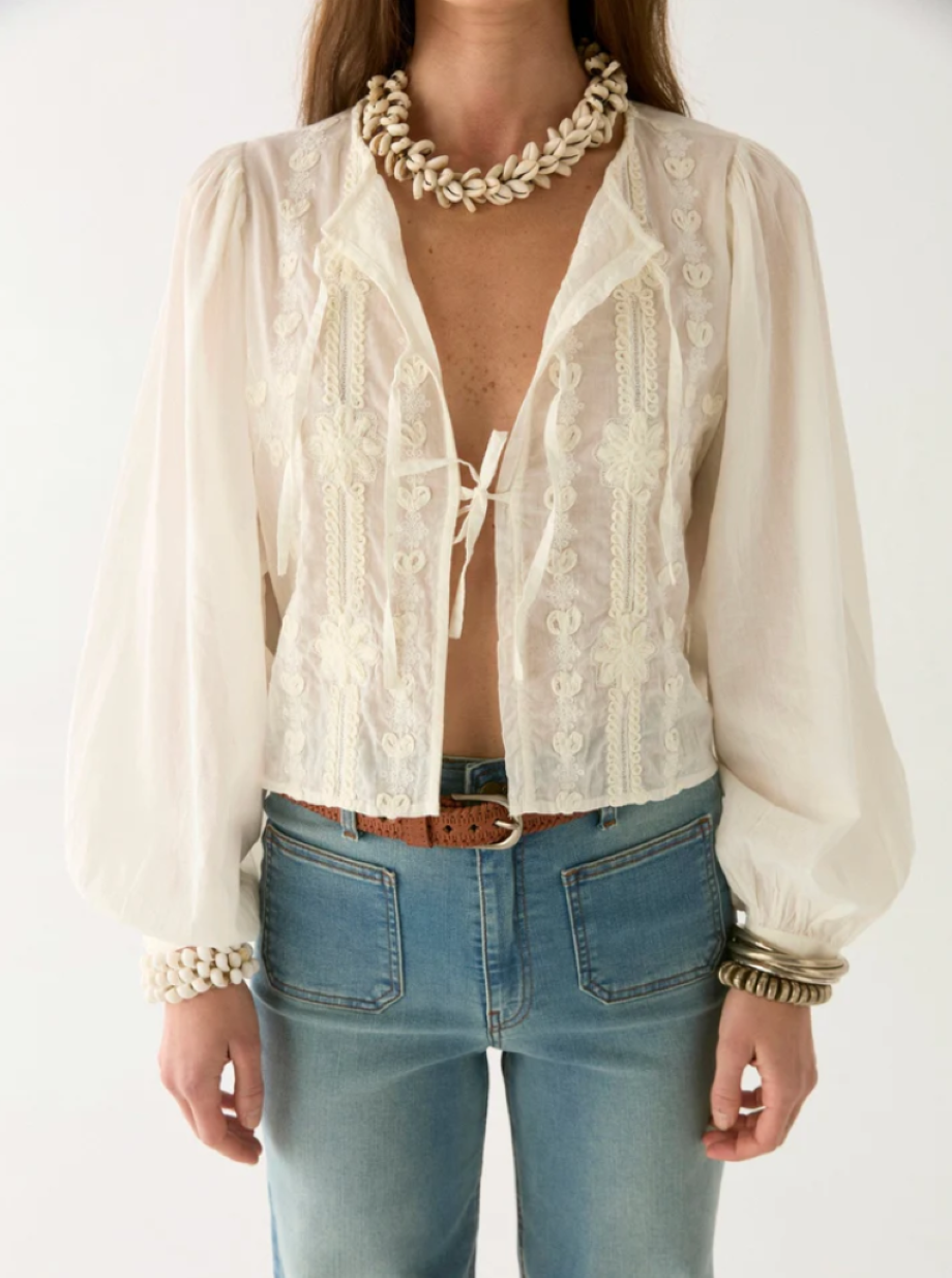 Maison Hotel Ludovica Blouse - Pearl