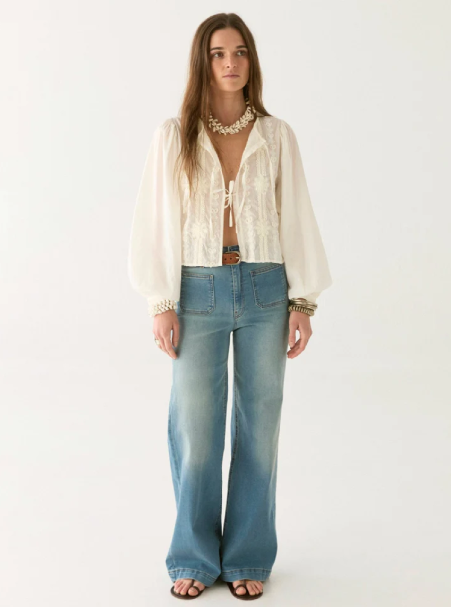 Maison Hotel Ludovica Blouse - Pearl