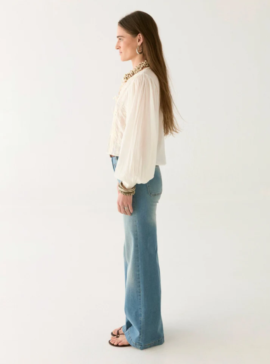 Maison Hotel Ludovica Blouse - Pearl