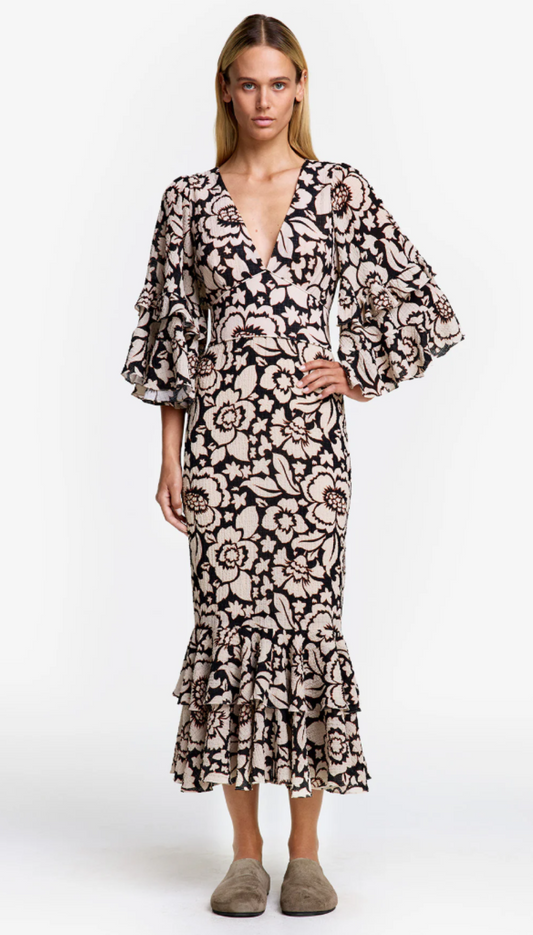 Smythe Midsummer Midi Dress - Etched Floral