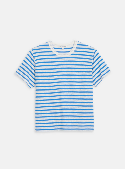 Alex Mill Garcon Striped Tee - Blue/Off White