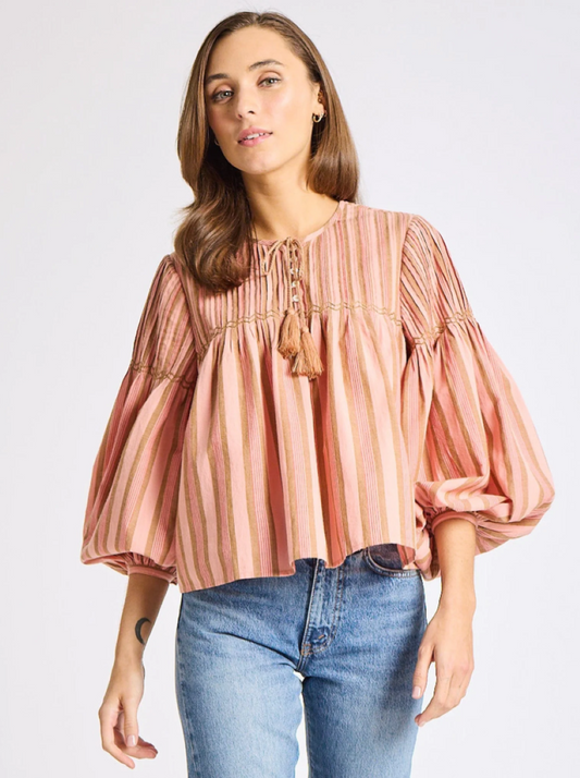 Mille Vivienne Top - Sante Fe Stripe