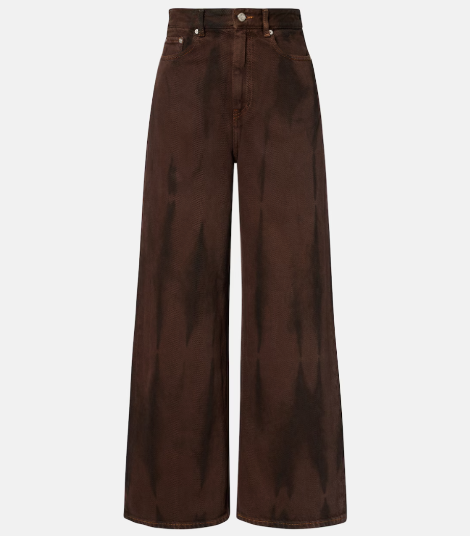 Ganni Overdyed Heavy Denim Baggy Jeans - Chicory Coffee