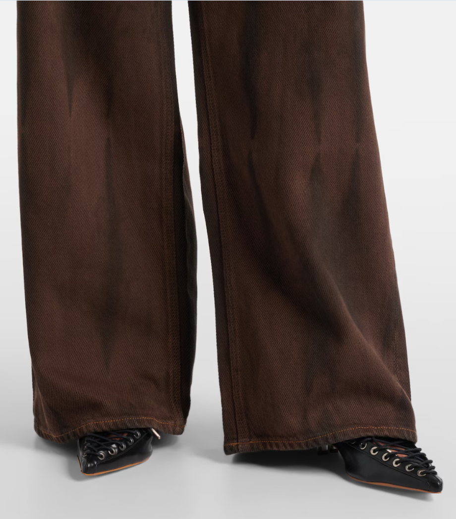 Ganni Overdyed Heavy Denim Baggy Jeans - Chicory Coffee