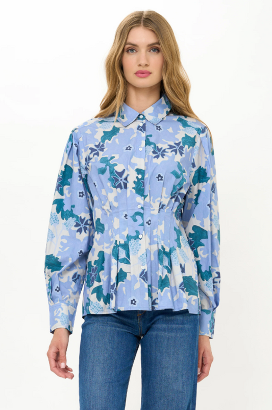 Oliphant Elizabeth Top - Suzani Blue