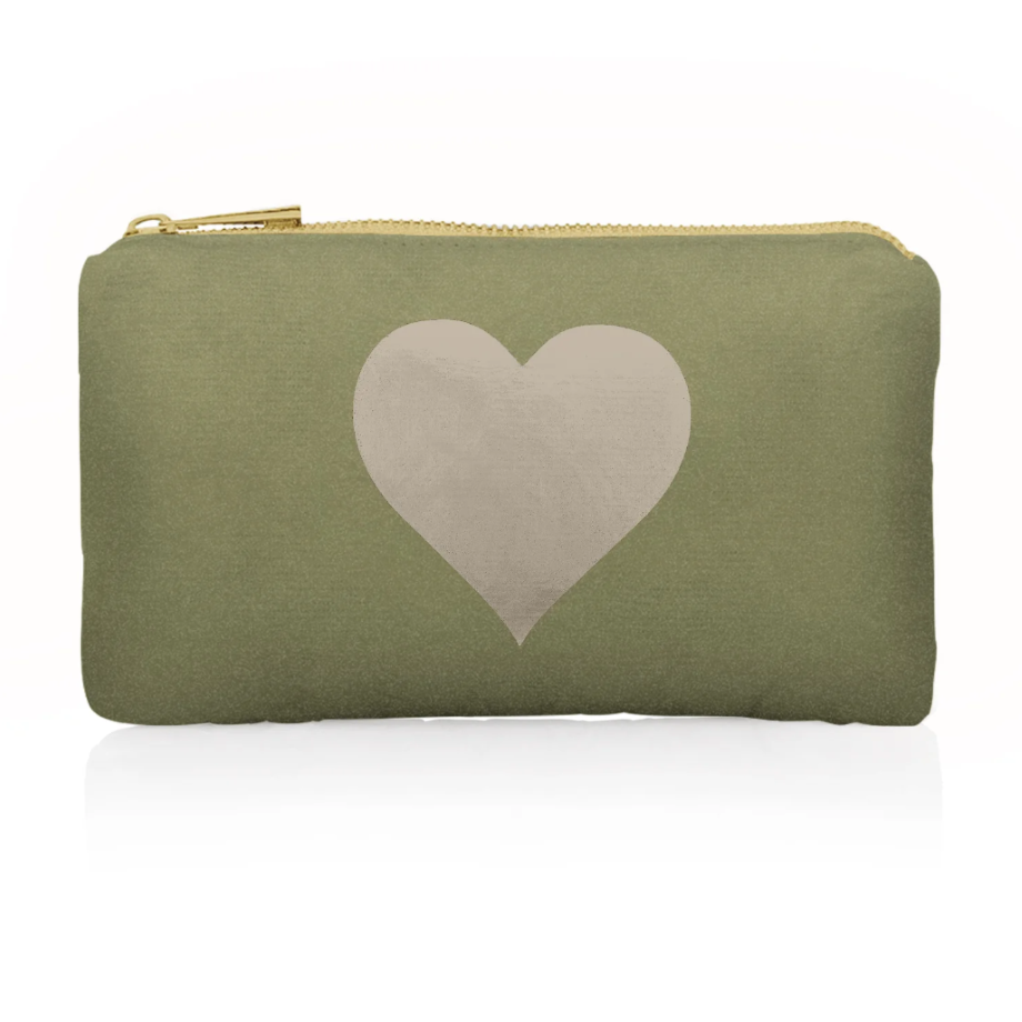 Hi, Love Special Edition Mini Zipper Pouch - Shimmer Olive