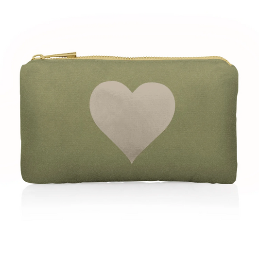 Hi, Love Special Edition Mini Zipper Pouch - Shimmer Olive