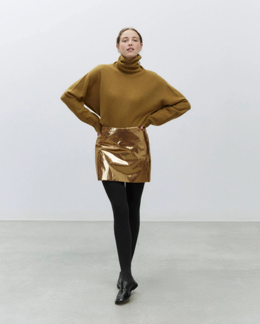 Alysi Short Skirt - Gold