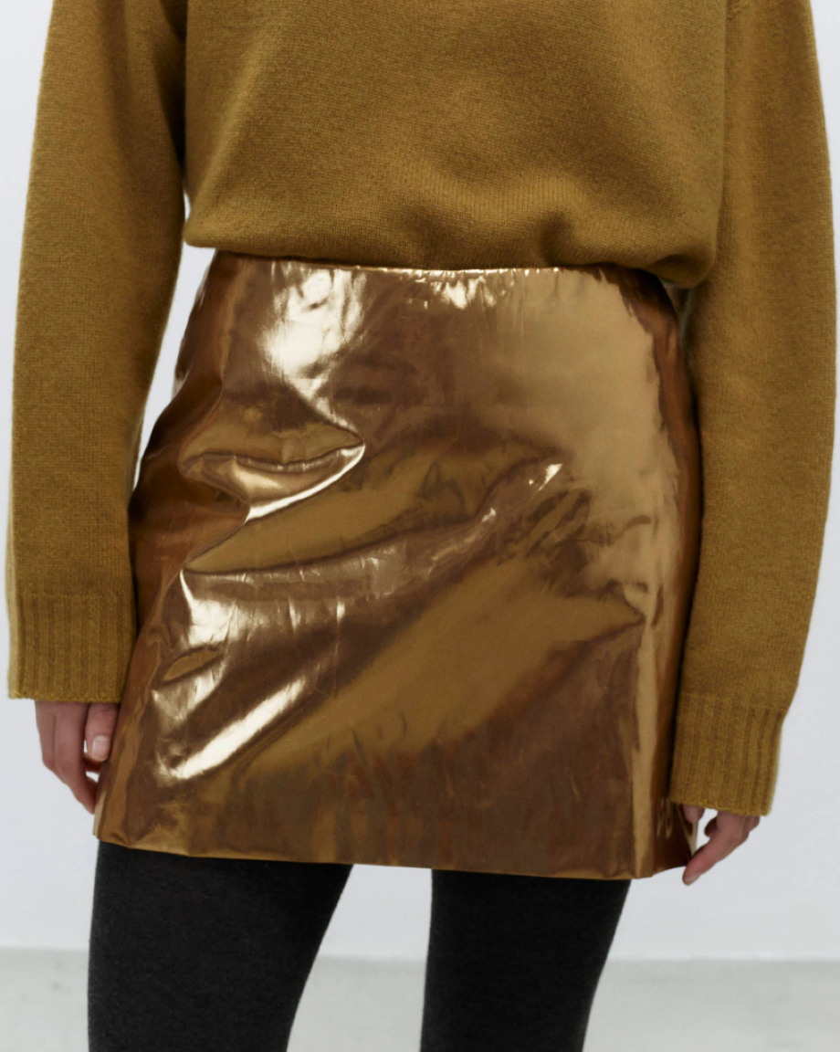 Alysi Short Skirt - Gold