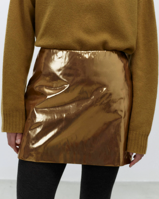 Alysi Short Skirt - Gold