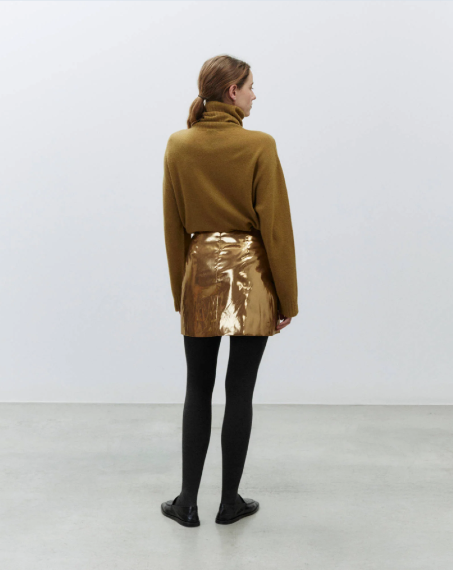 Alysi Short Skirt - Gold