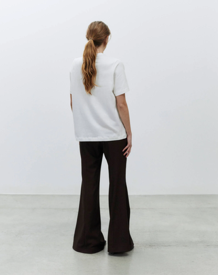 Alysi Embroidered T- Shirt - Milk