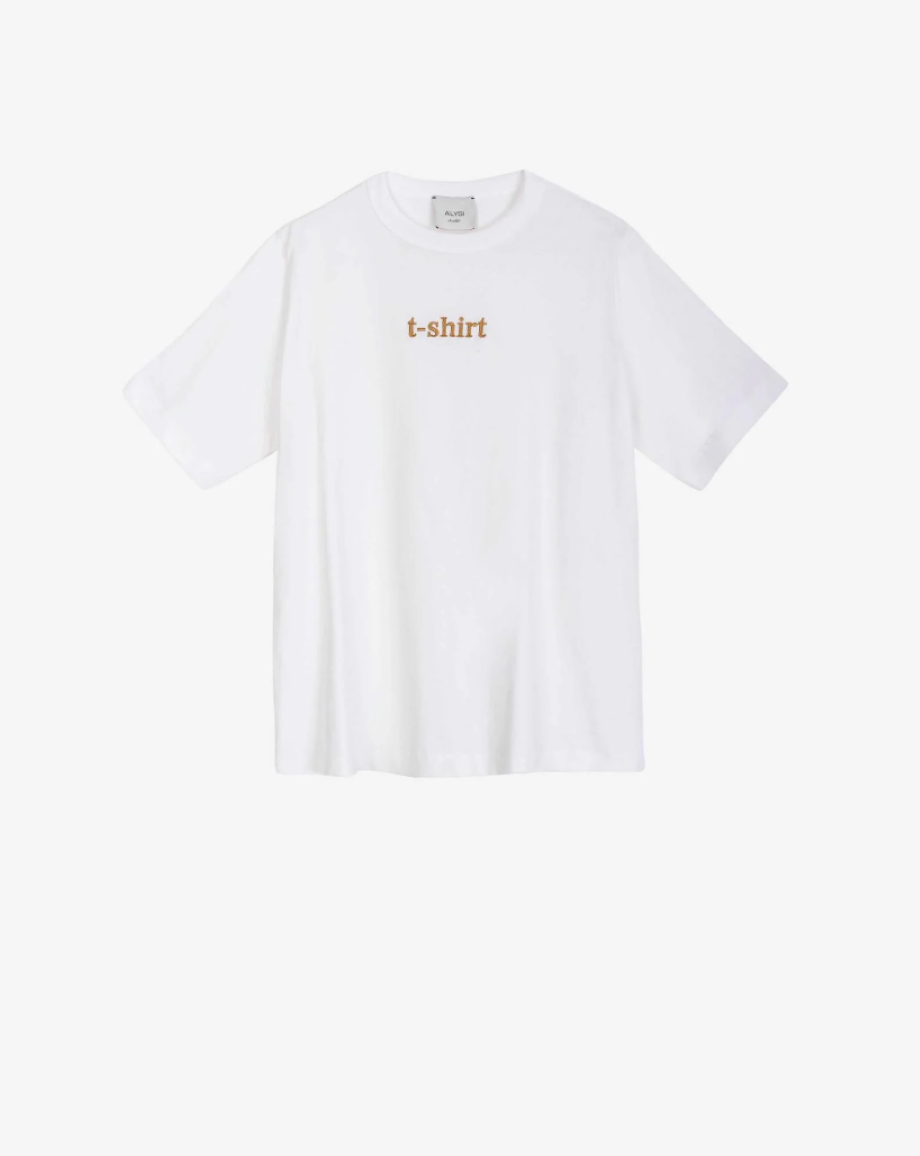 Alysi Embroidered T- Shirt - Milk