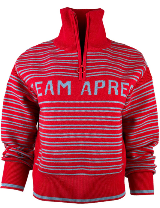 Team Event "Team Apres" 1/4 Zip - Red/Ice