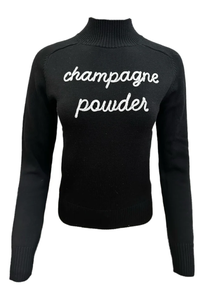 Team Event "Champagne Powder" Mock Neck - Black