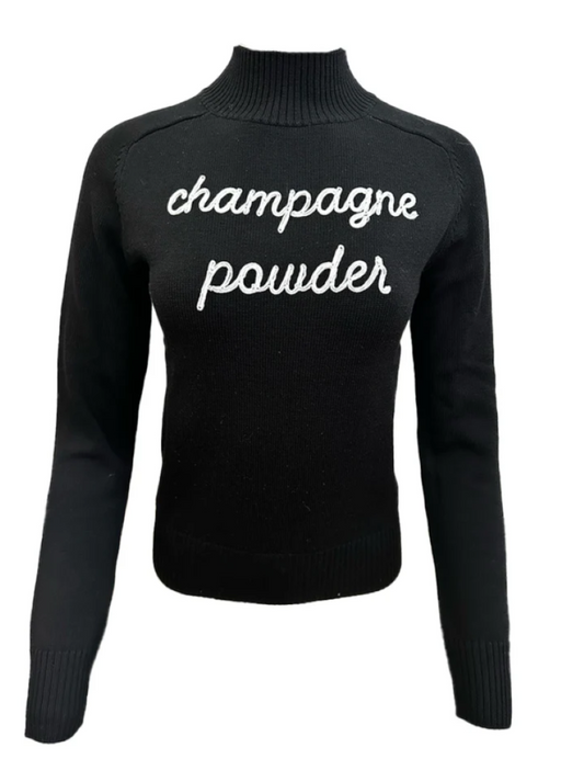 Team Event "Champagne Powder" Mock Neck - Black