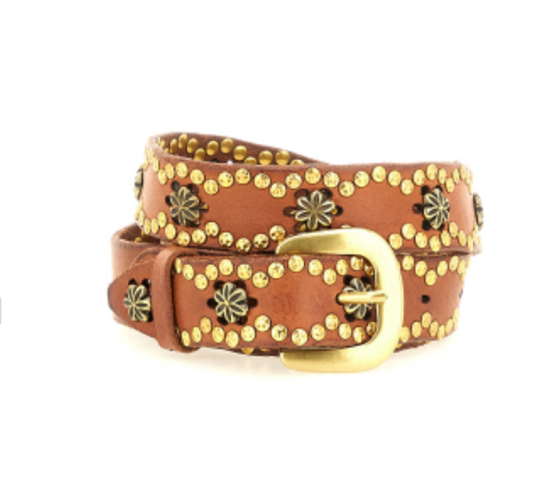 Campomaggi Belt with Studs - Cognac